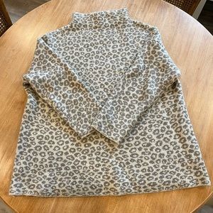 Christian Siriano animal print mock neck sweater, size 1X